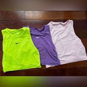 Nike Kids Tank Tops - Green, Purple, Pink
